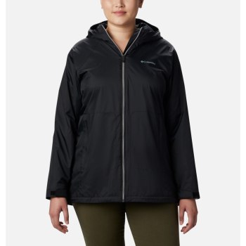 Columbia Switchback Lined Long Plus Size, Chamarras Negros Para Mujer | 320415-YNG